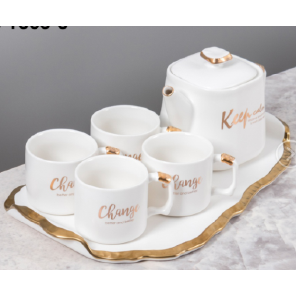 900ML陶瓷茶具套装 单色清装 瓷器