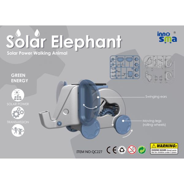 拼装玩具车-大象 塑料 太阳能