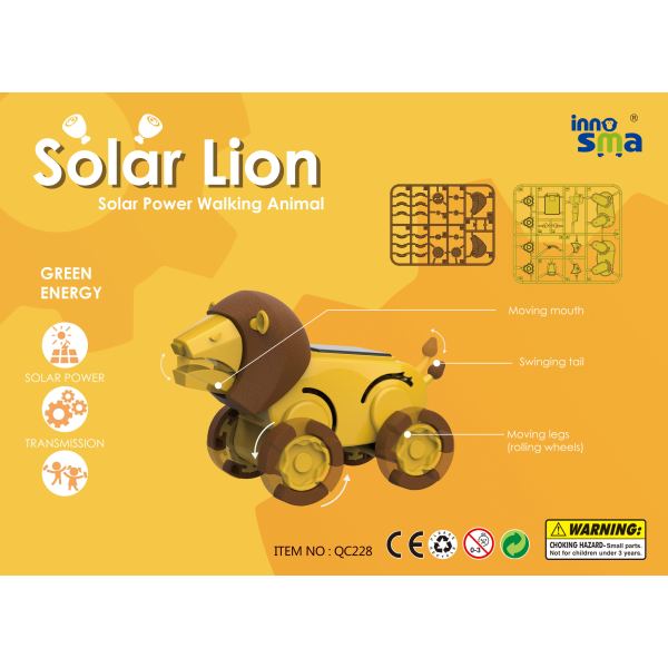 拼装玩具车-狮子 塑料 太阳能