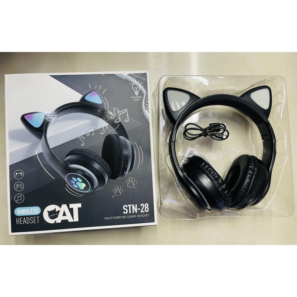 猫耳朵无线耳机STN-28 混色 塑料