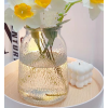 冰封纹玻璃花瓶【18*8.9*13CM】 单色清装 玻璃