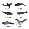6(pcs)迷你实心海洋动物套装 塑料