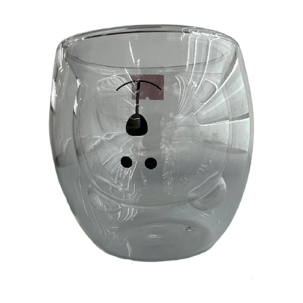 8.5*9.5CM300ML双层小熊玻璃杯 单色清装 高硼硅耐热玻璃