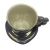 咖啡杯310ML  带勺珠光套装 混色 陶瓷