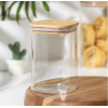 10CM直径木盖玻璃零食罐 单色清装 玻璃