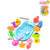 16(pcs)浴室戏水搪胶动物玩具浴盆玩具套装 2色 塑料