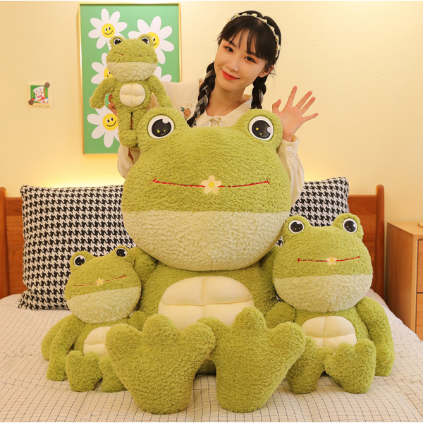 青蛙毛绒玩具【80CM】 单色清装 布绒