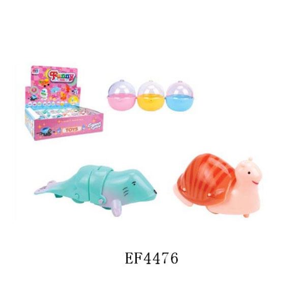 12PCS 2款蜗牛,海豚 上链 塑料