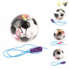 12PCS 6.5cm印足球弹跳球带绳 灯光 包电 塑料