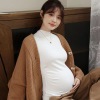 孕妇中领磨毛上衣（L/XL） 100%粘纤 女人 L-XL 长袖