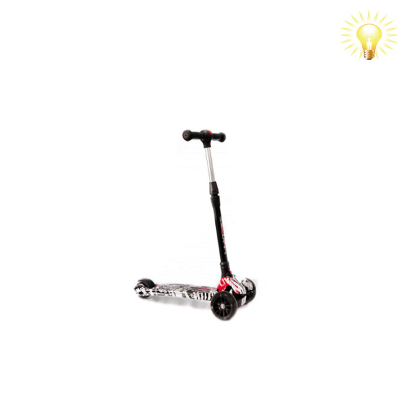 儿童滑板车(涂鸦款) 滑板车 三轮 包电 灯光 金属