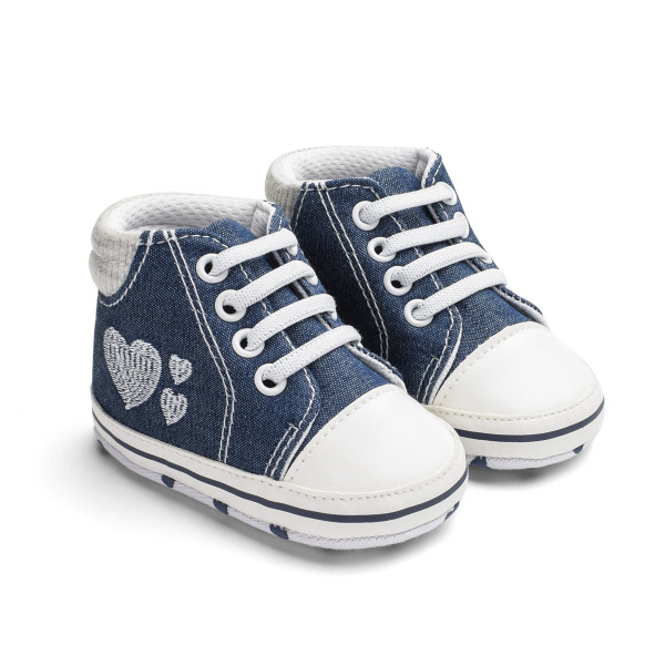 休闲帆布学步鞋 新生儿（1岁以内） 11-13 蓝色 OPP袋 OPP袋 布料