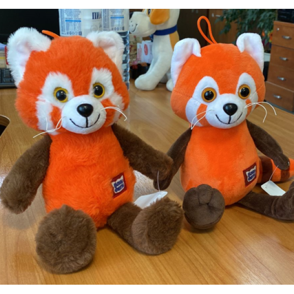 短毛橙色小熊猫毛绒玩具【26CM】 单色清装 布绒
