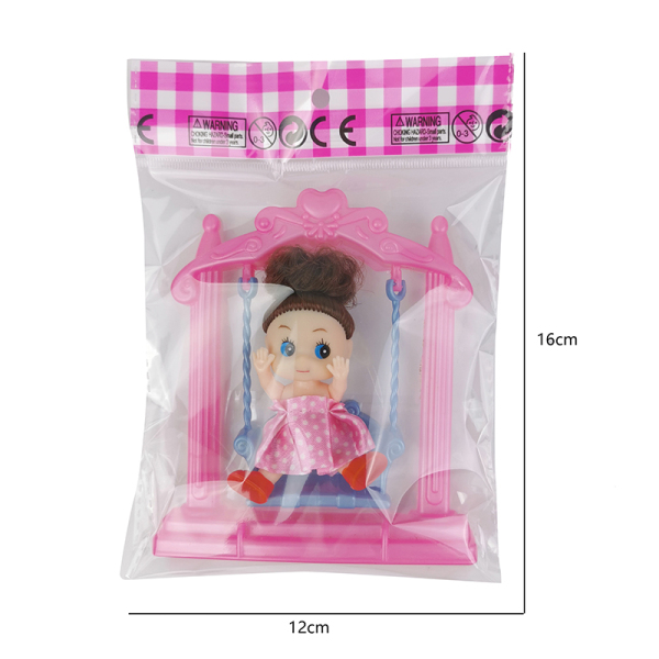 实身娃娃带秋千 2.5寸 塑料
