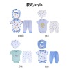 男宝宝新生儿连体衣服3pcs套装（3M,6M,9M)（花型随机） 100%棉 新生儿（0-1个月） 3-9M 套装