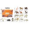 15PCS 15款式野生动物 塑料