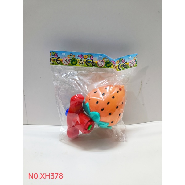 草莓陀螺 灯光 包电 塑料