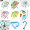 19寸8骨儿童卡通可爱透明雨伞 混色 塑料