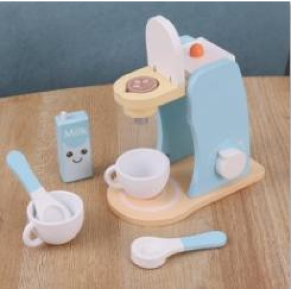 儿童木制玩具咖啡机【18.3*11*18.1CM】 单色清装 木质