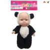 泰迪熊实身全搪胶3D真眼珠毛绒动物服装表情娃娃 8寸 声音 不分语种IC 包电 塑料