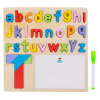 木制大写字母配对七巧板加画板 木质
