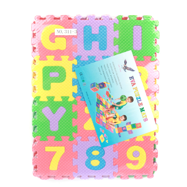 36片庄6*6cmEVA字母数字拼图 塑料