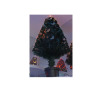 90cm 90T圆插圣诞小月亮挂件光纤树(铁架底座)