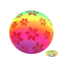 9寸充气小花彩虹球 塑料