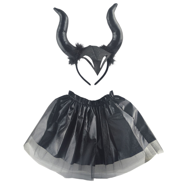 黑色恶魔发夹裙子两件套 通用 塑料