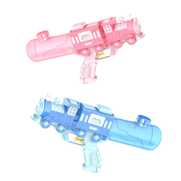 充气火车水枪2色 实色 塑料