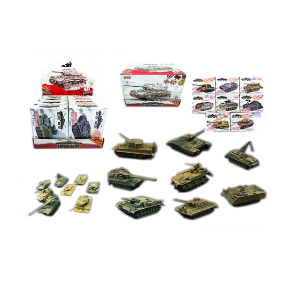 8PCS 8款4D拼装1弹坦克模型(中文包装) 塑料