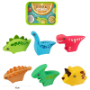 6pcs洗澡玩具恐龙 塑料