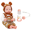 侧卧初生婴儿娃娃带奶瓶,奶嘴,摇铃 16寸 塑料