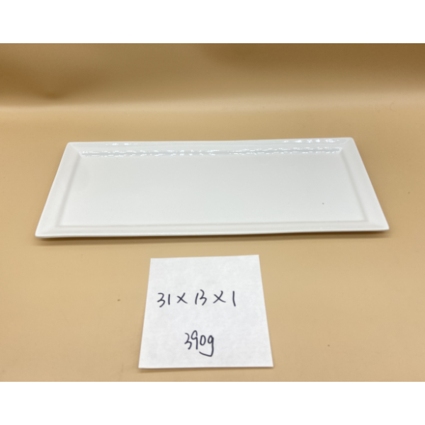 白色瓷器餐盘
【31*13*1CM】 单色清装 陶瓷