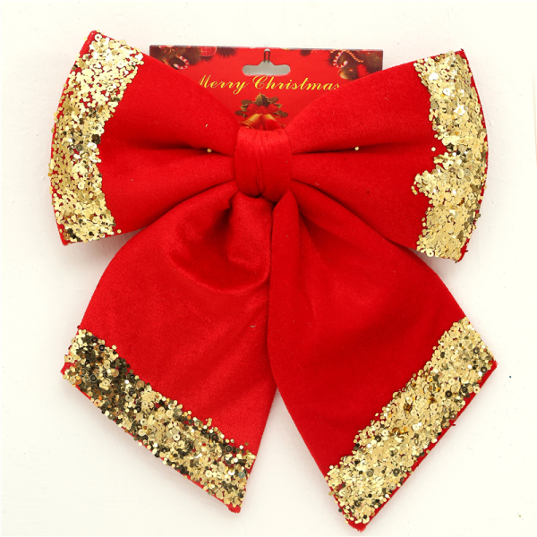 平绒蝴蝶结+片（红） 单色清装 纺织品
