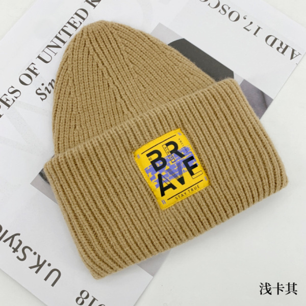 贴标毛线帽 中性 56-60CM 冬帽 100%腈纶