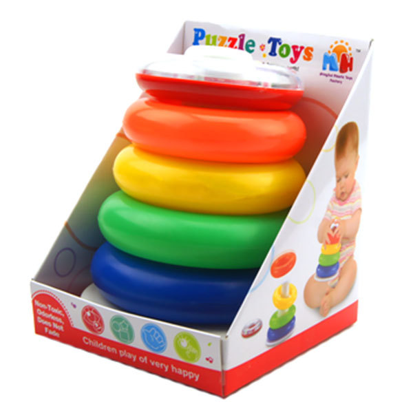 婴儿彩虹叠叠圈 圆形 塑料