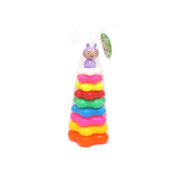 兔子彩虹套圈 梅花形 塑料
