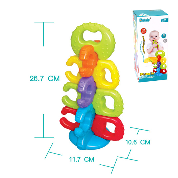 牙胶叠叠乐玩具 塑料