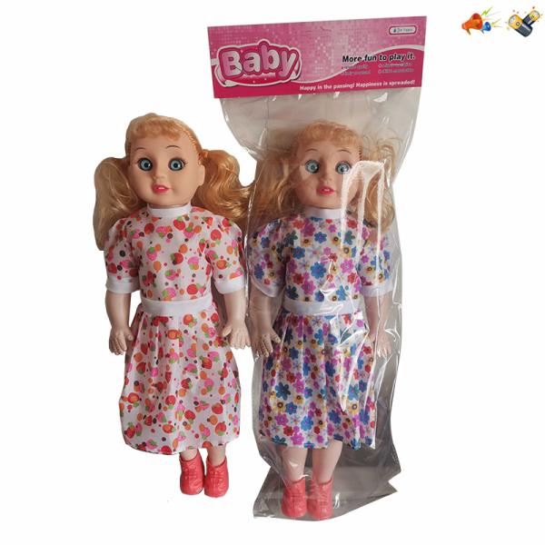 美国女孩肥童娃娃 2色 18寸 声音 英文IC 包电 搪胶