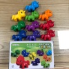 儿童早教独角兽字母匹配玩具数字计数图案配对蒙特梭利认知幼儿教具 塑料
