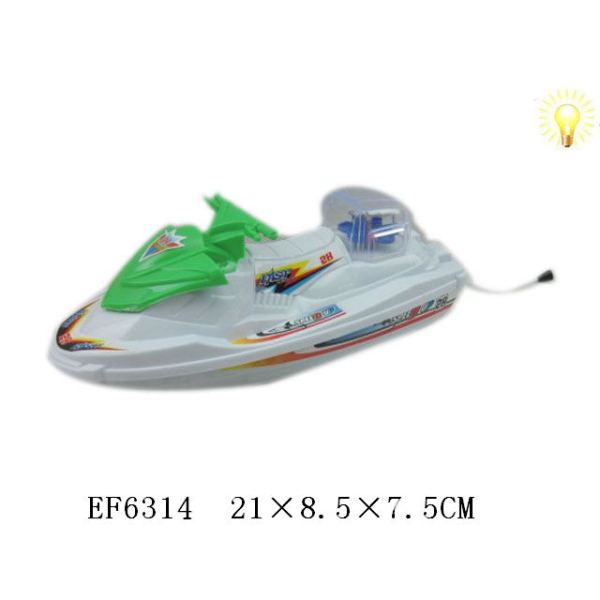 实色拉线摩托艇带灯光3色 灯光 塑料