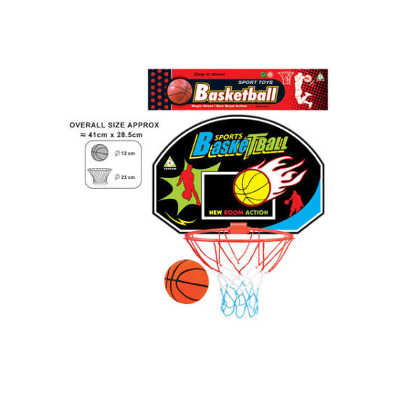 篮球板带充气球 塑料