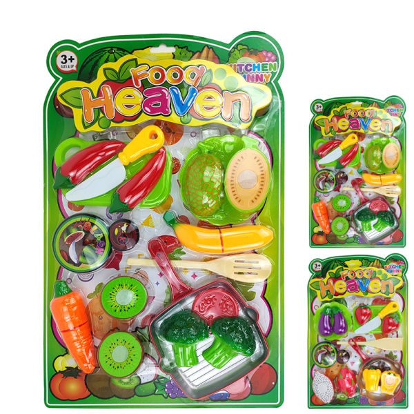 2款12pcs切切乐蔬菜水果套 可切 注塑 塑料