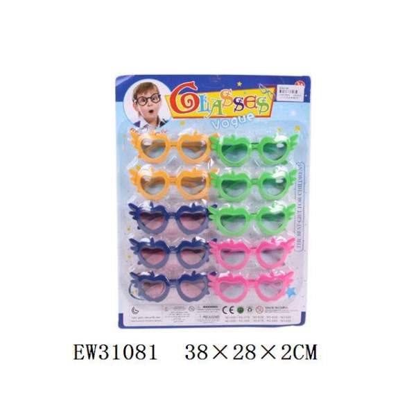 10PCS 10只庄苹果眼镜 塑料