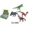 12PCS 12只4款9.8~12cm拼装喷漆恐龙 塑料