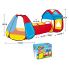 三合一儿童游戏屋合体隧道爬筒帐篷带100粒海洋球 布绒