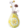 马赛克花瓶-暖黄雏菊 单色清装 纸质