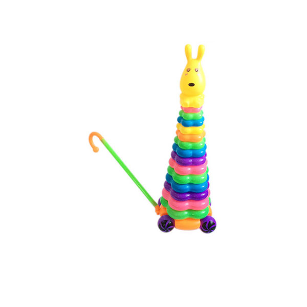 15层兔子手推车轮彩虹圈 塑料