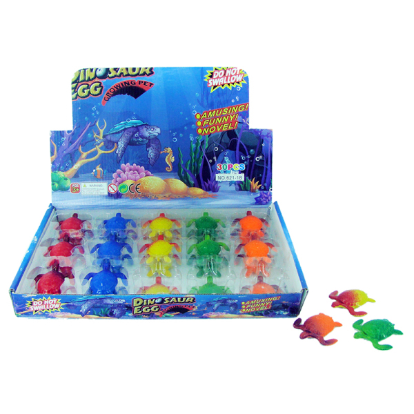 30PCS 彩色膨胀海龟 塑料